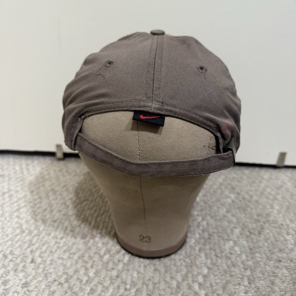 VTG 90s Nike Dad Hat Strapback Oval Swoosh Logo Preppy Cap Brown Y2K - Picture 3 of 12